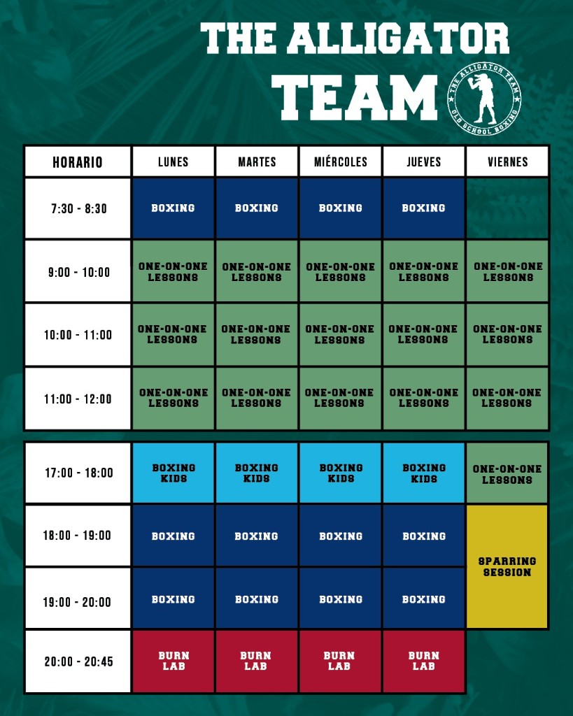 Horario The Alligator Team
